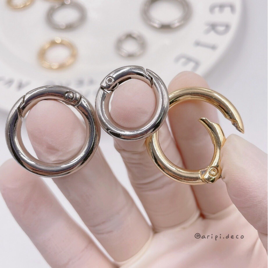 Khoen tròn dày mở kim loại mạ sơn N16/ Nguyên liệu làm phụ kiện handmade resin trang trí