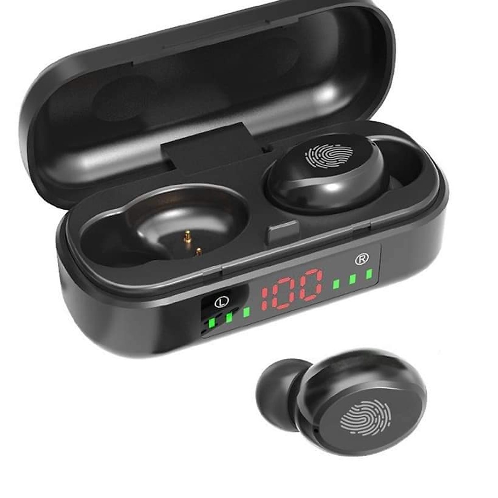Tai nghe bluetooth true wireless Remax TWS-41 Earbuds chống nước iPX4 - Tích hợp màn hình LCD hiển thị (Đen)