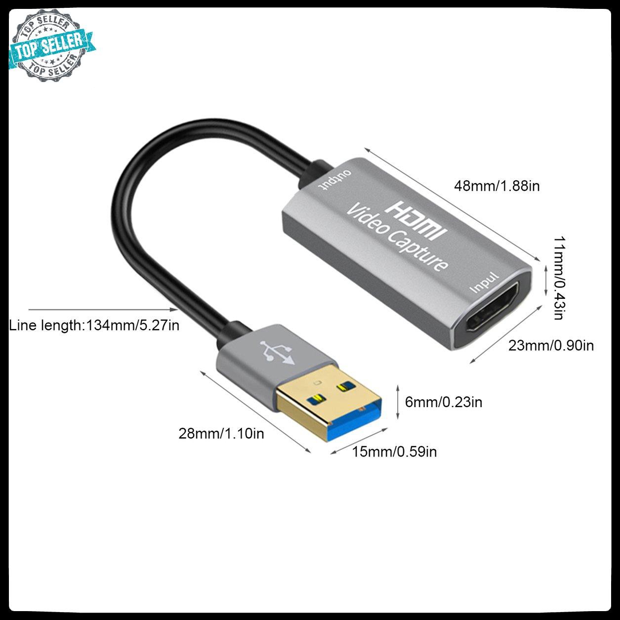 [hàng mới về] USB 3.0 Video Capture Card 1080P 60fps 4K HDMI Video Grabber Box for Macbook