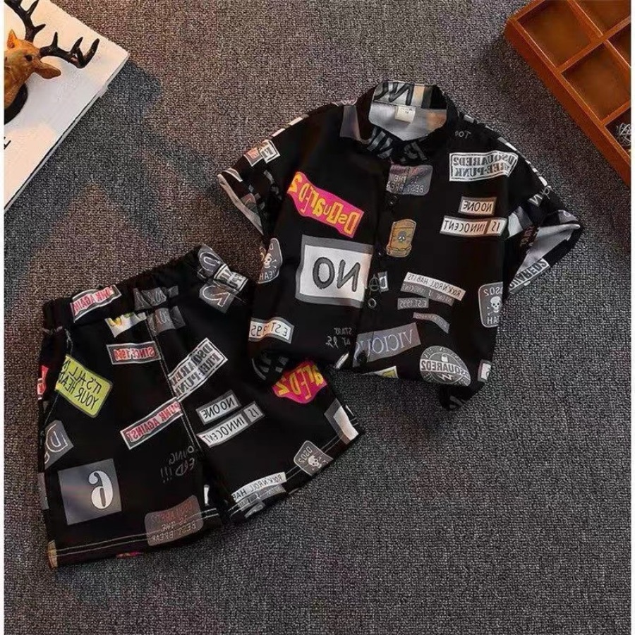 Bộ Sơ Mi Cộc Tay Cực Xinh Cho Bé Trai Bé Gái Từ 8-32kg - Voi Store