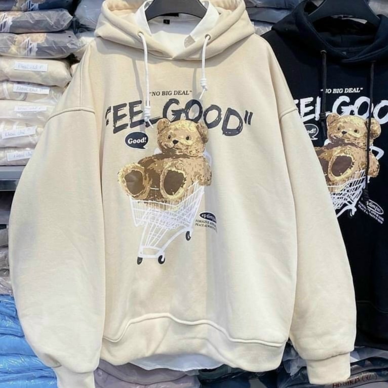 Áo Khoác Hoodie Nam Nữ Form Rộng Nón 2 Lớp Trùm Đầu Vải Nỉ Ngoại Lót Bông Dày Dặn (Good)