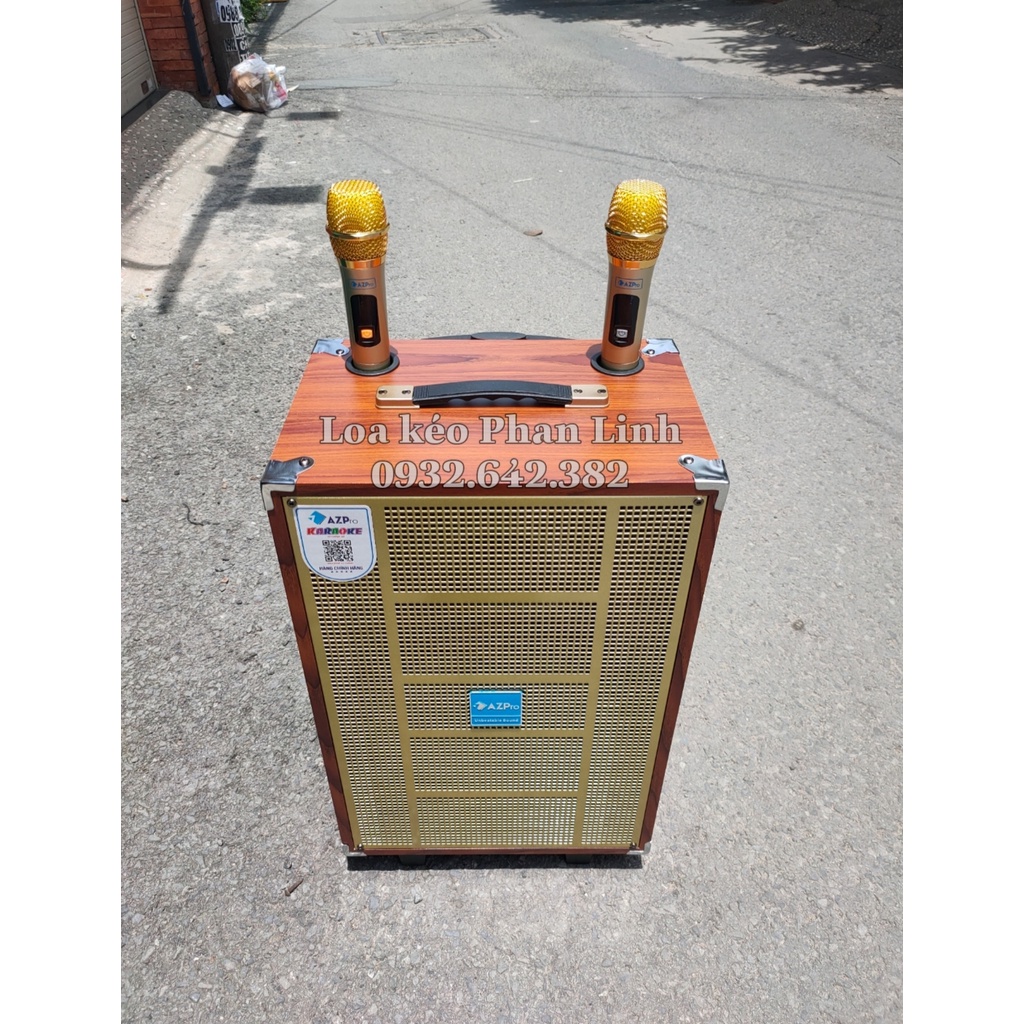 Loa kéo chính hãng AZPRO AZ 12-pro chống rú đỉnh Bass 30 kèm 2 mic không dây
