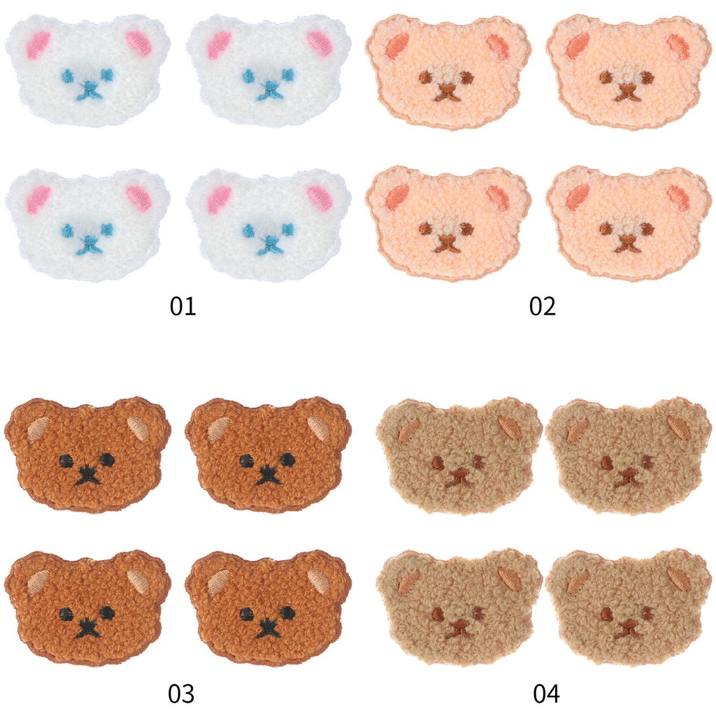 Set 4 Miếng Vá Quần Áo 4 Màu Thêu Hoạ Tiết Nghệ Thuật