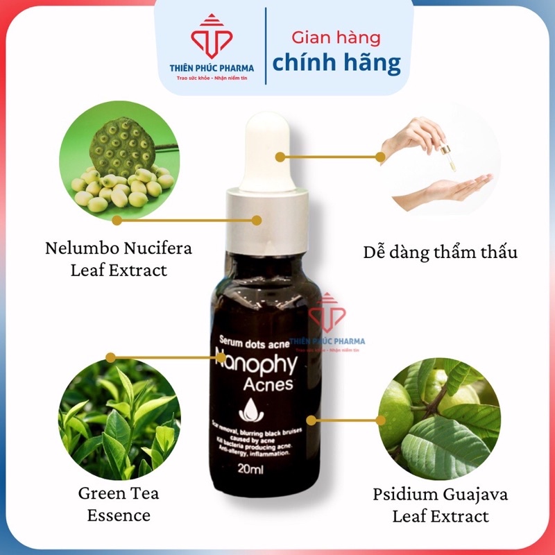 Serum Nanophy Acnes Chính Hãng- Ngừa Mụn, Giảm Thâm Sẹo, An Toàn