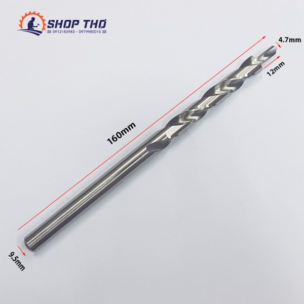 Mũi khoan chéo chuôi tròn, chuôi lục 9.0mm và 9.5mm kèm vòng chặn