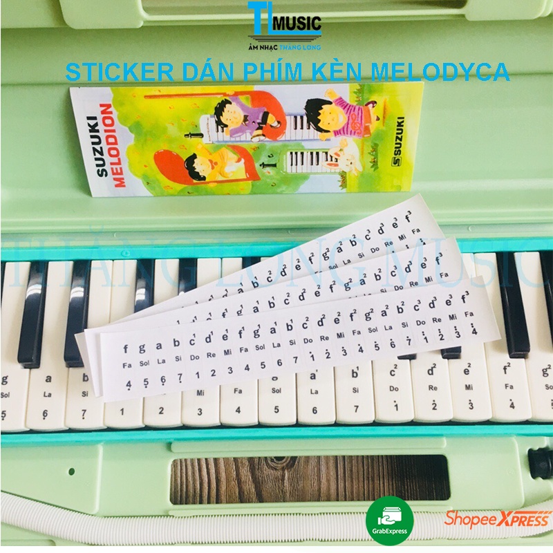 Sticker dán nốt phím cho kèn melodyon(melodica)32-37 phím