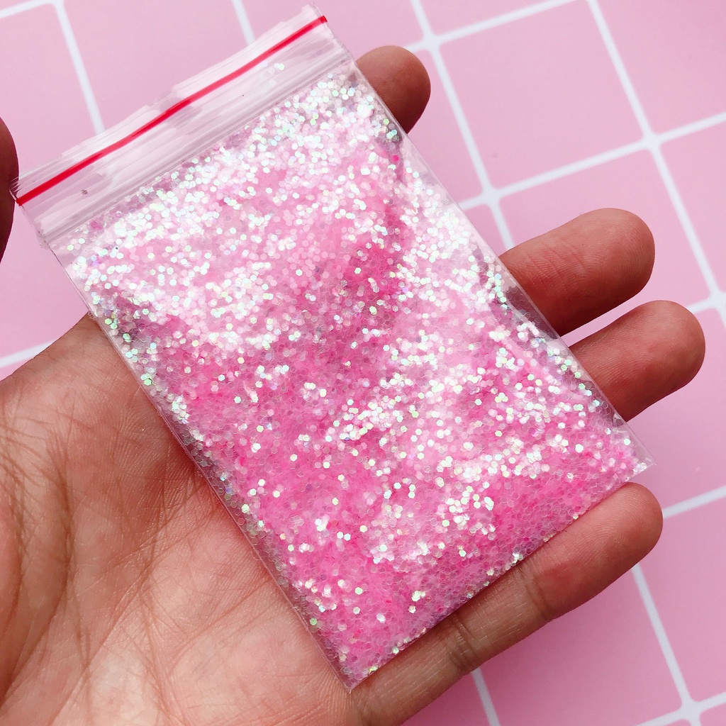 Bột Kim Tuyến Lục Giác Cỡ Nhỏ Trang Trí Thủ Công Resin Slime DIY Nails