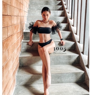 Bikini 2 mảnh tay phối voan siêu đẹp