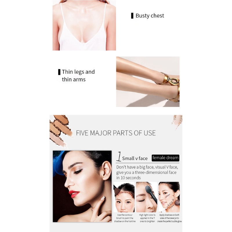 Bảng phấn ARTMISS 3 màu bắt sáng/tạo khối/má hồng 13g