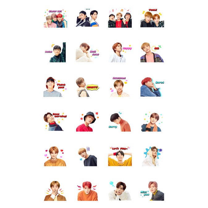 Bộ 24 sticker NCT 127 khác nhau - LLD071