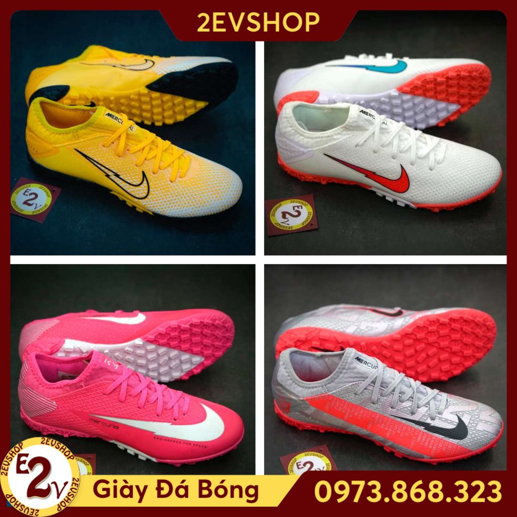 Giày Đá Bóng 𝗧𝗙 𝗡𝗶𝗸𝗲 𝗠𝗲𝗿𝗰𝘂𝗿𝗶𝗮𝗹 𝗩𝗮𝗽𝗼𝗿 Đủ Màu Đã Khâu ˇ ⁵ ' ' \