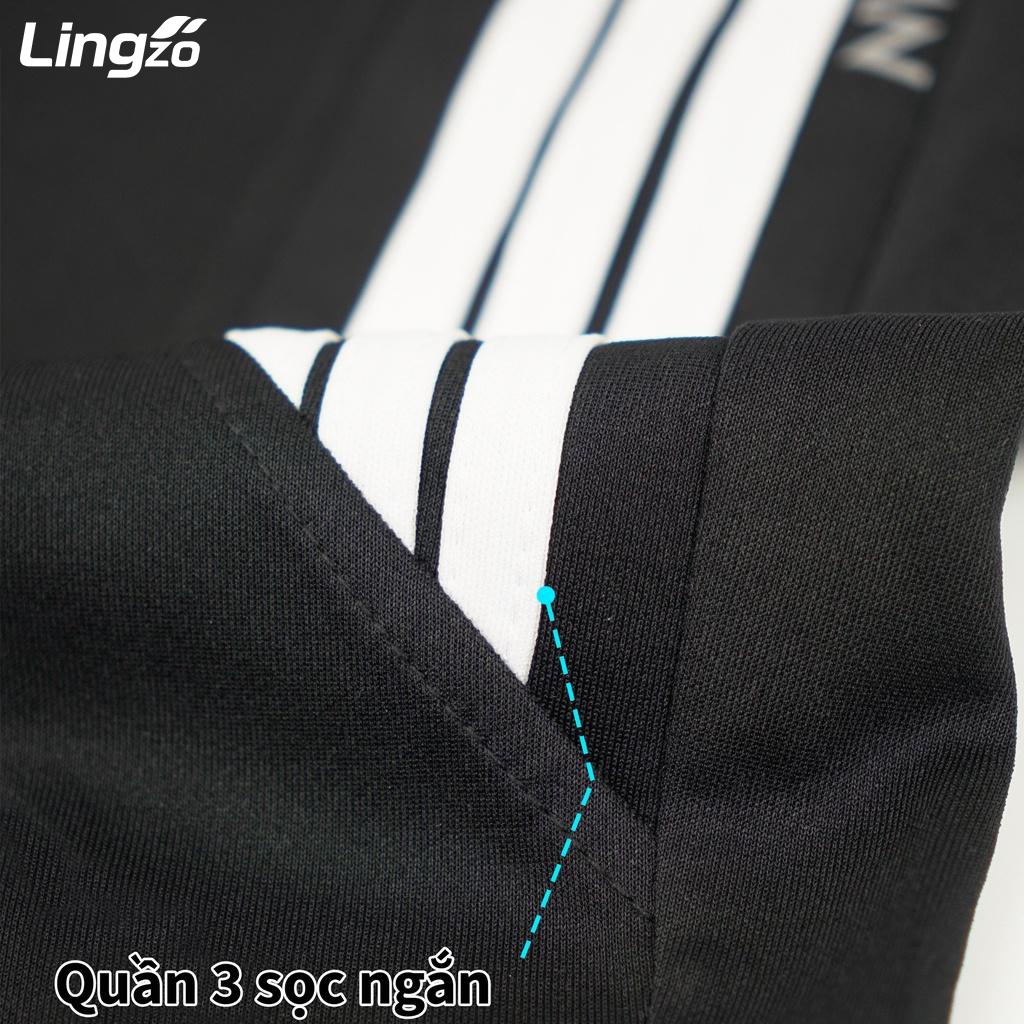 Quần dài thể thao nam 3 sọc LINGZO cao cấp quần dài vải poly co dãn mềm mịn không nhăn không xù phong cách thể thao