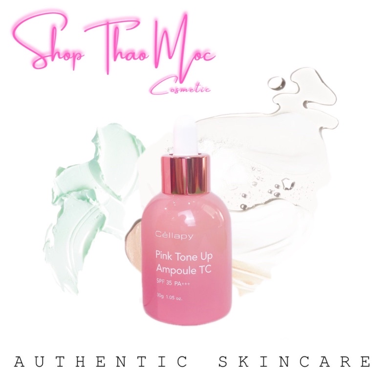 Tinh Chất Dưỡng Trắng Da, Nâng Tông, Chống Nắng Cellapy Pink Tone Up Ampoule TC SPF 35 PA+++ 30g [Shopthaomoc]