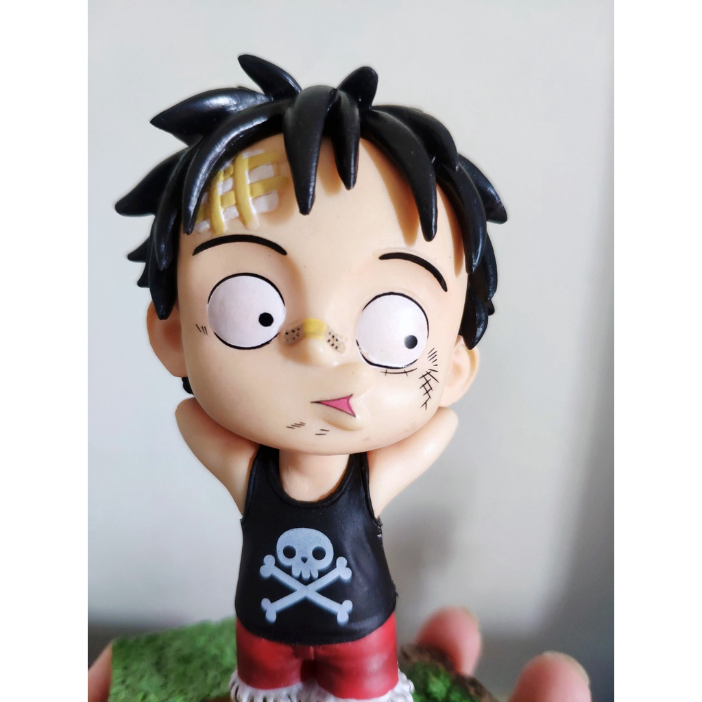 [COMBO 5 NHÂN VẬT] Mô hình tượng đồ chơi Monkey D Luffy Chibi có base đẹp TRONG anime đảo hải tặc fig figure one piece