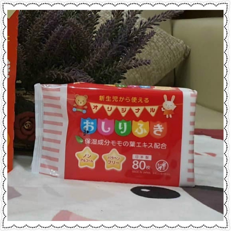 Khăn giấy ướt Meiji cho bé 80 tờ hàng Nội Địa Nhật Bản siêu mềm mại không màu, không mùi, không kích ứng
