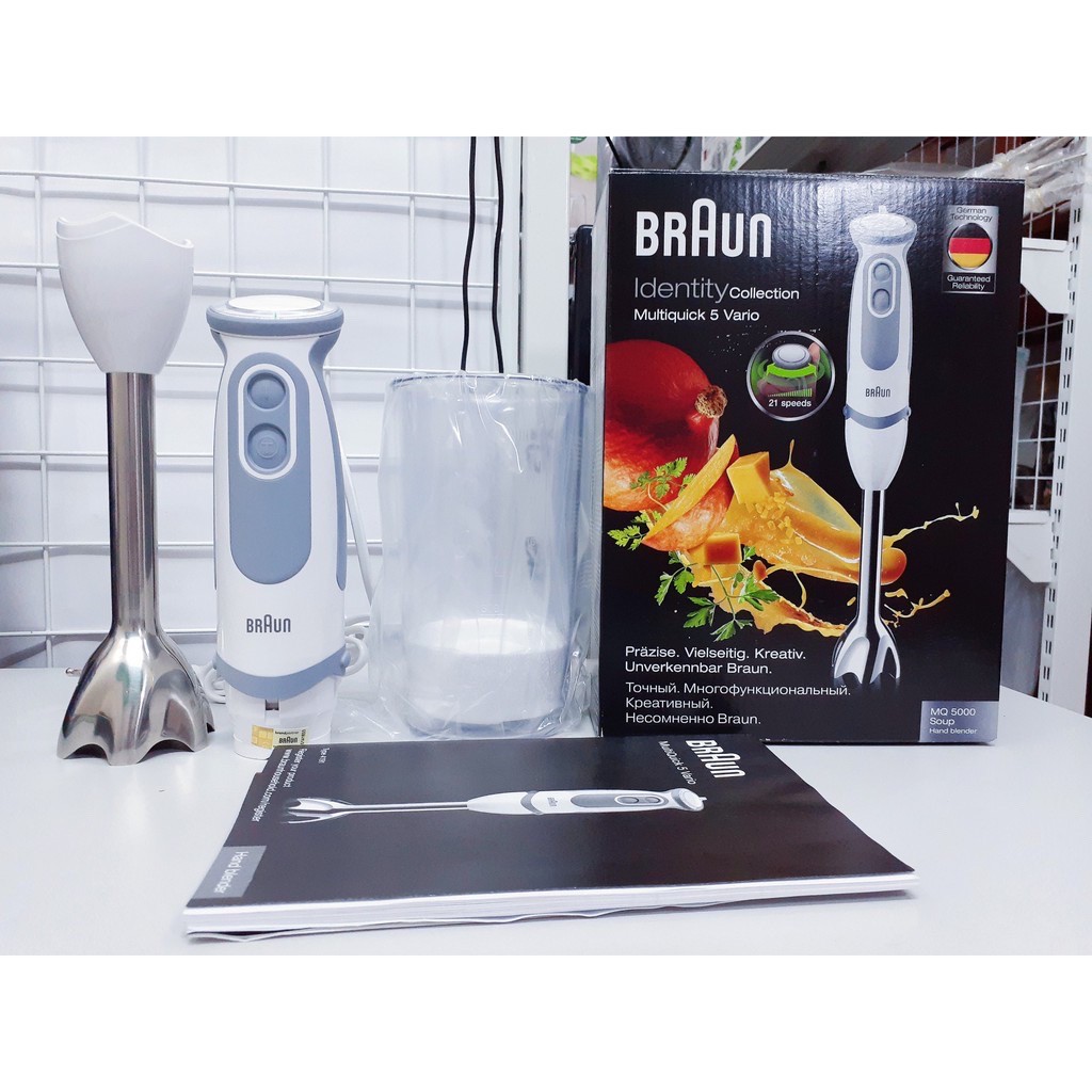 Máy xay cầm tay Braun - MQ-5000 Soup, 750W, xay nhồi 21 tốc độ, hand blender