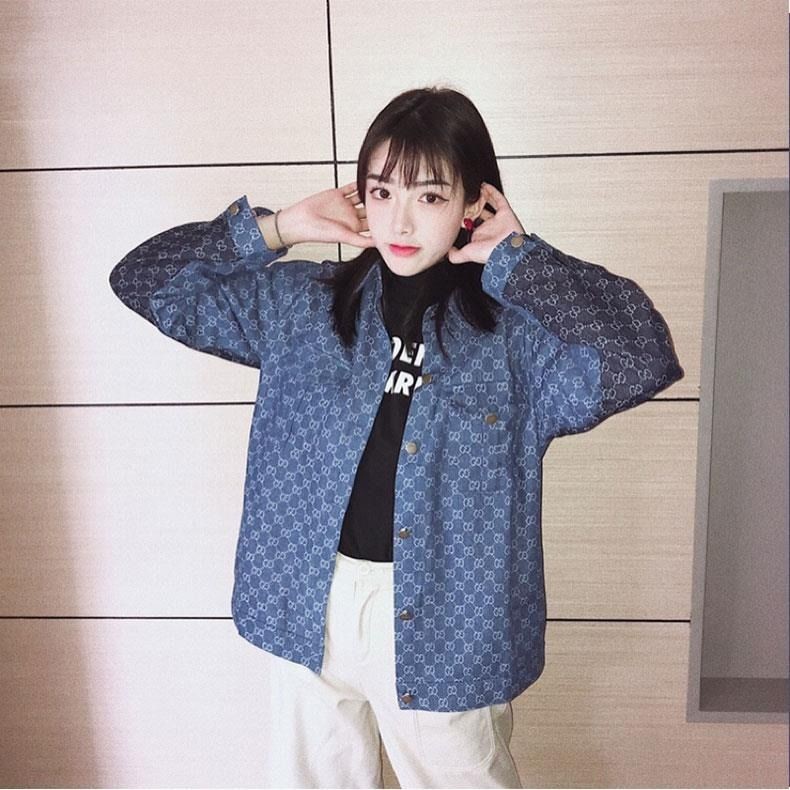 Áo Sơ Mi denim Tay Dài Dáng Rộng Phong Cách Hàn Quốc Thời Trang Xuân Thu Cho Nữ