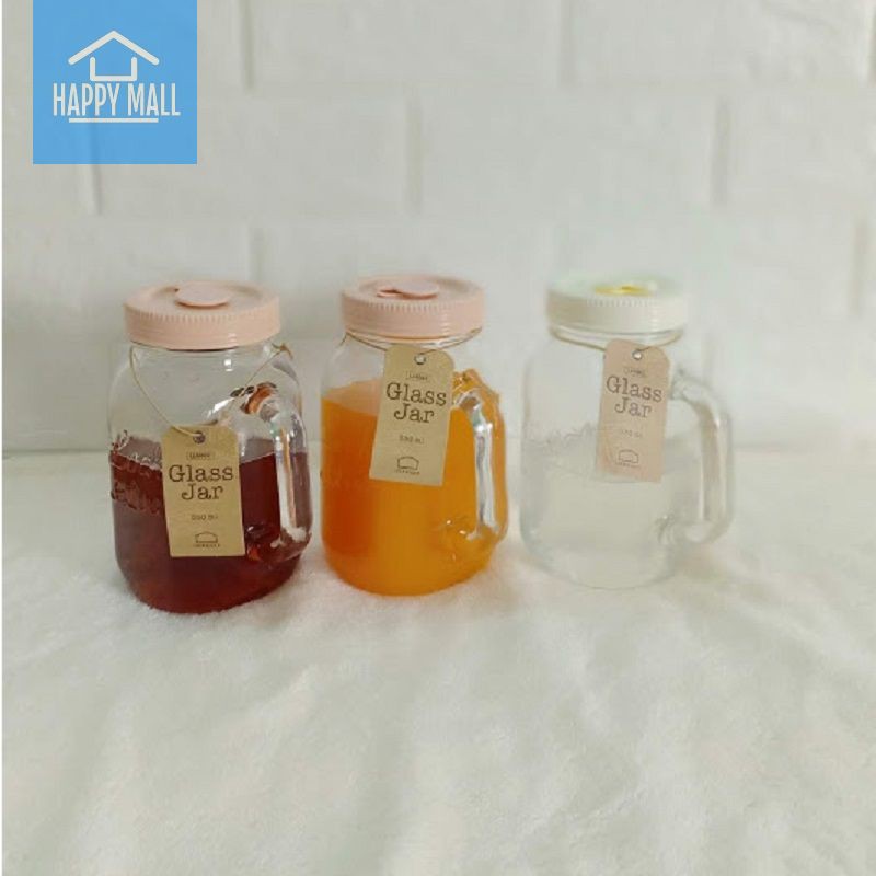 Ly thủy tinh nắp nhựa có tay cầm Lock&Lock Glass Jar dung tích 630ml LLG002