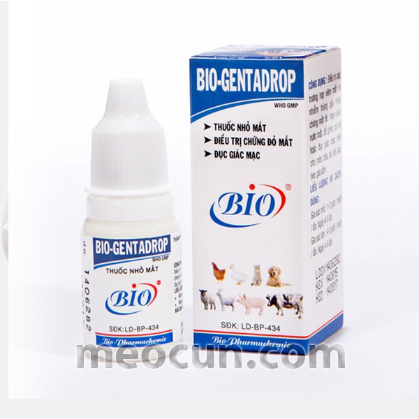 Thuốc Nhỏ Mắt cho Chó Mèo Bio - Gentadrop 10ml