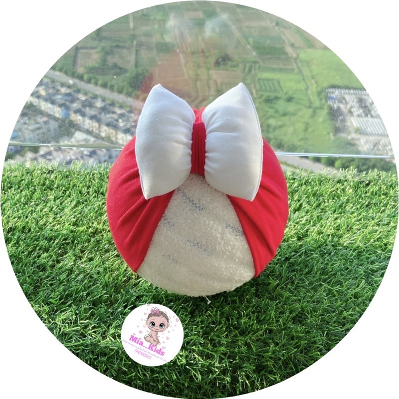 MŨ TURBAN CHO BÉ RẺ ĐẸP CHẤT COTTON MỀM MỊN - THẮT NƠ XINH XẮN