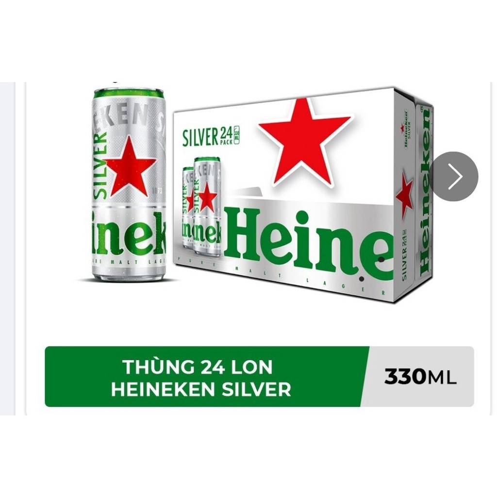 HEINEKEN SILVER 330ML-THÙNG 24 LON