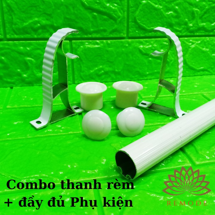 Thanh treo rèm❤️Combo thanh treo rèm 1 lớp, 2 lớp đủ phụ kiện  từ 1m đến 2m