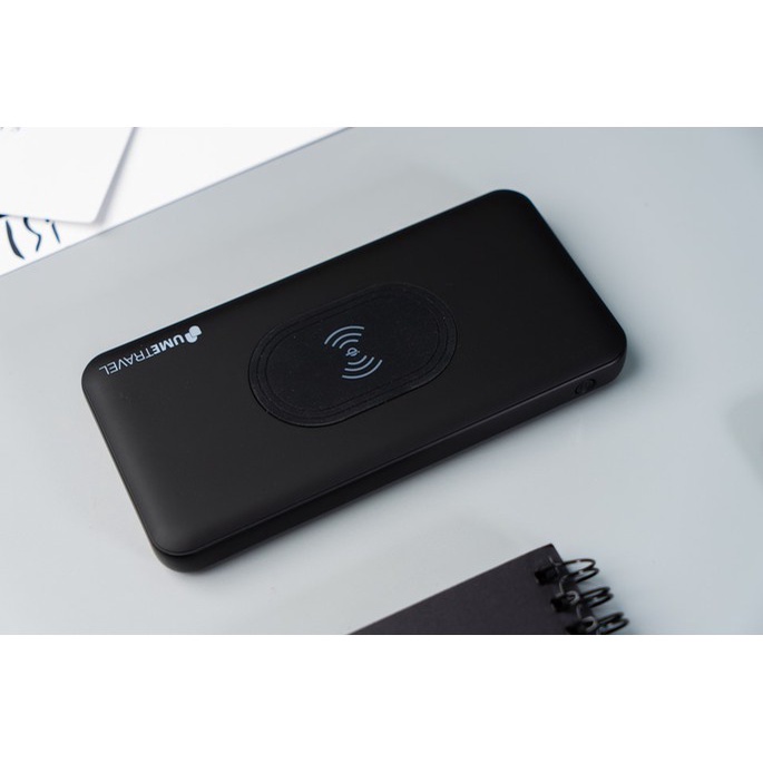 Sạc dự phòng Wireless Li-polymer 10000mAH UMETRAVEL PW1, Sạc không dây, Sạc nhanh, Hàng chính hãng