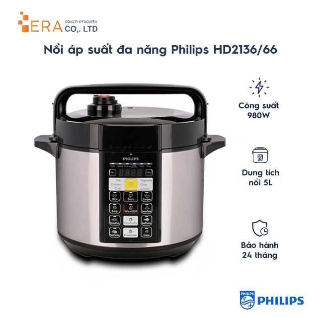 [Mã ELHADEV giảm 4% đơn 300K] Nồi áp suất Philips HD2136/66