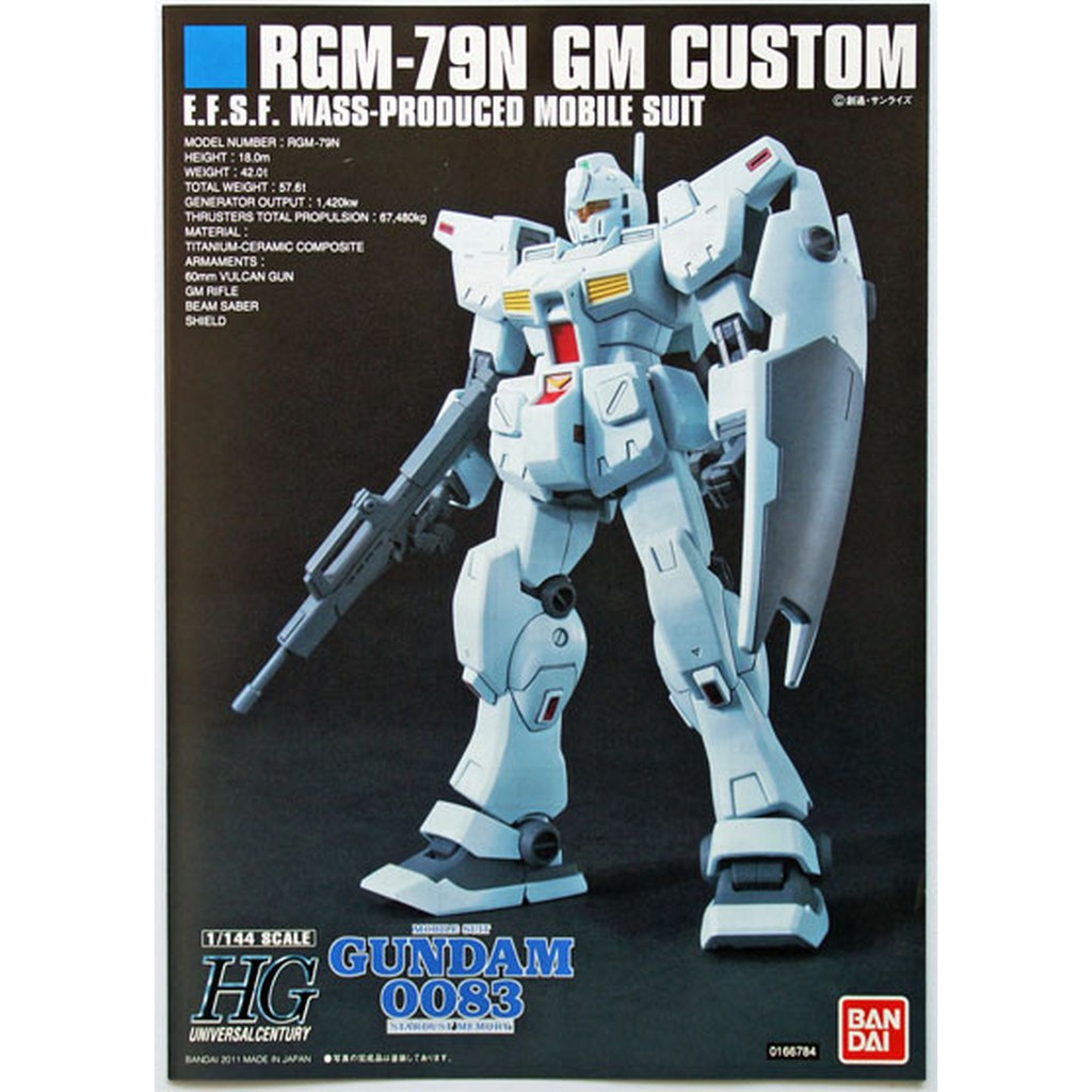 Mô Hình Gundam HG GM Custom Bandai 1/144 HGUC UC Đồ Chơi Lắp Ráp Anime Nhật