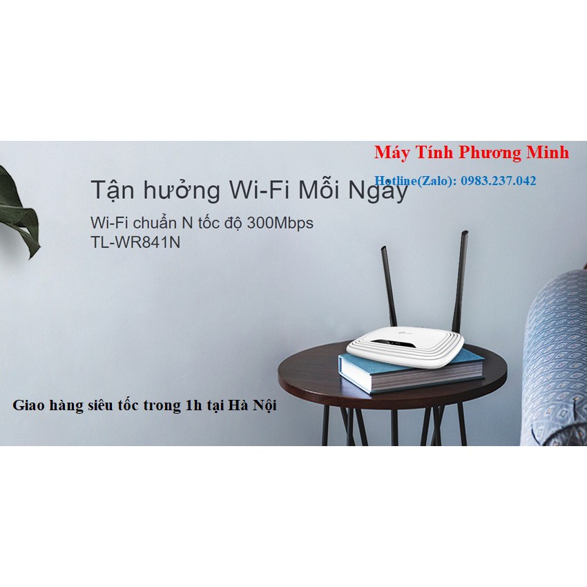 Bộ phát WiFi TpLink WR 841N tốc độ 300Mp với 2 râu Anten bảo hành chính hãng đổi mới trong suốt 24 tháng