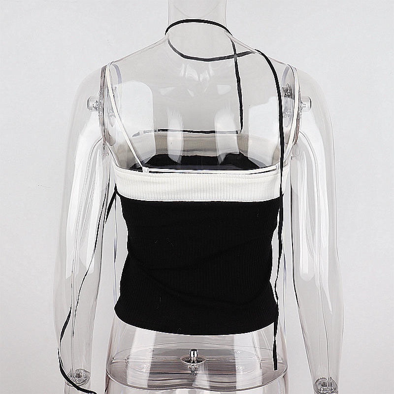 Áo Hai Dây Phối Màu Thời Trang Nữ Tính