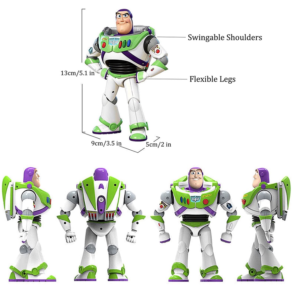 13cm Set 5 Mô Hình Đồ Chơi Nhân Vật Toy Story Buzz Lightyear Woody Duke Caboom Forky Cho Bé