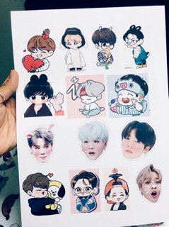 Combo Hình dán BTS- sticker BT21 - miếng dán hình kpop