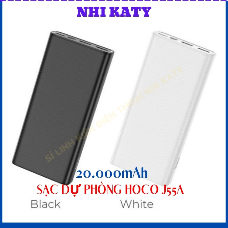 Sạc Dự Phòng Hoco 20000mAh J55A Chính Hãng, Dung Lượng Khủng đủ Sạc 5 Lần IPhone 7 Plus, 5 Lần Note 8. NHI KATY