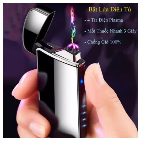 QUẸT LỬA PLASMA ( SẠC ĐIỆN ) BẦU 4 TIA