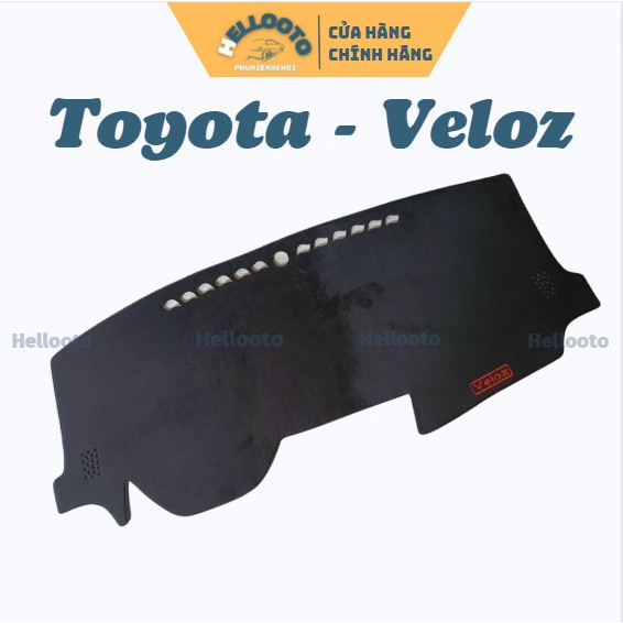 Thảm taplo xe Toyota Veloz 2022 2023 màu đen Chất Liệu Nhung Lông Cừu Đế Có Chống Trượt, chuẩn form xe