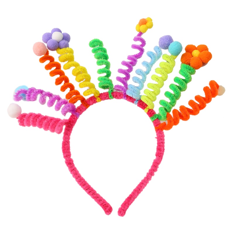 Flgo Băng Đô Xoắn Họa Tiết Hoạt Hình Vui Nhộn Nhiều Màu Sắc