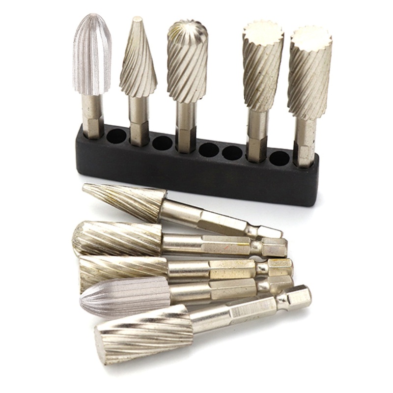 Bộ 5 Mũi Mài Dạng Xoay Nhiều Hình Dạng 1 / 4 "H.S.S.S Tự Làm