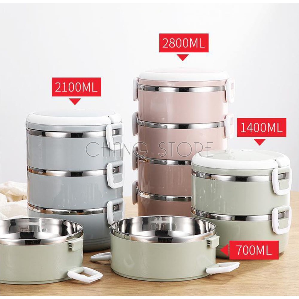 Hộp Đựng Cơm Văn Phòng Giữ Nhiệt, Cặp Lồng Đựng Cơm Bằng Lúa Mạch Lõi Inox Cao Cấp Siêu Tiện Lợi