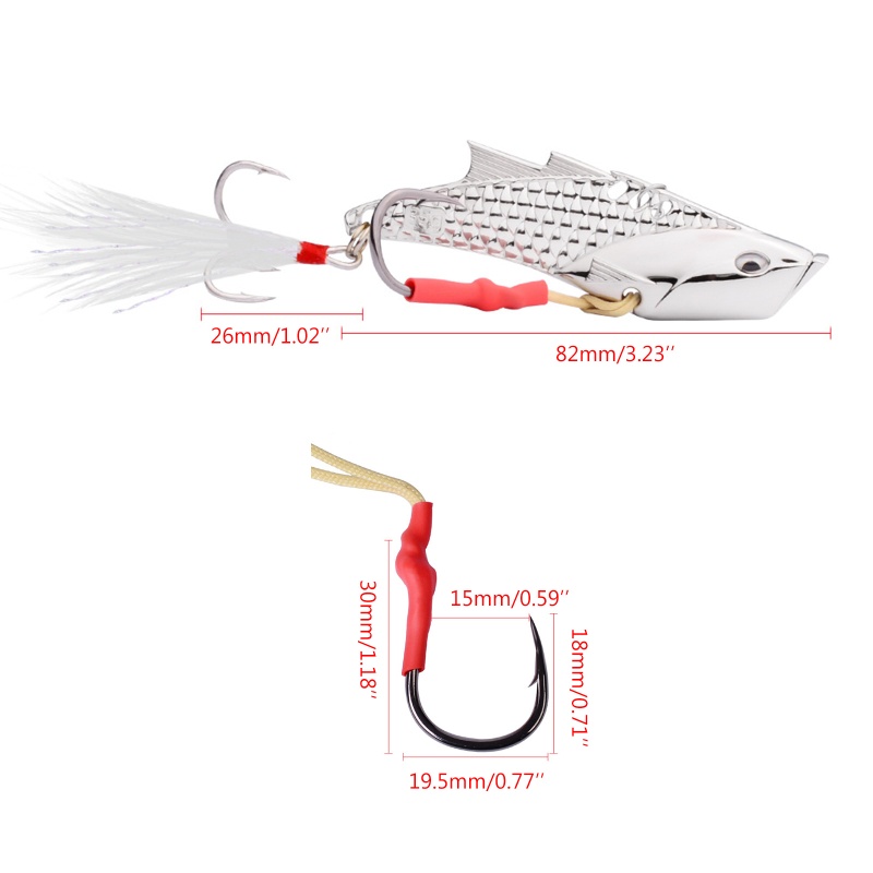 QQ Mồi Câu Cá Giả Bằng Kim Loại 82mm Chất Lượng Cao