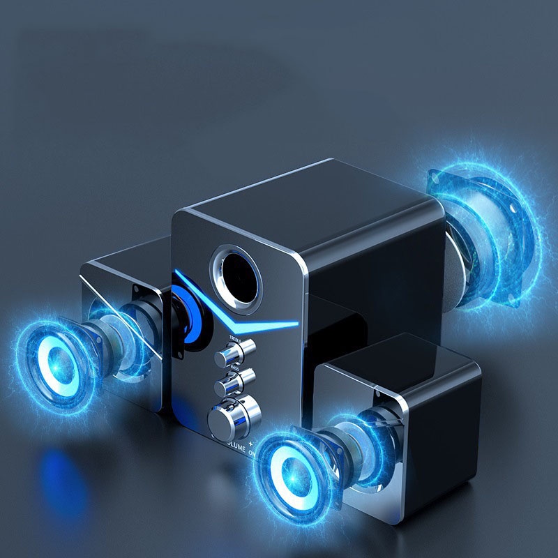 Loa Máy Tính Điện Thoại Bluetooth D21 SUPER BASS TREB cực đã có LED, Dòng Loa Máy Tính Cao Cấp cho Laptop,PC,điện thoại