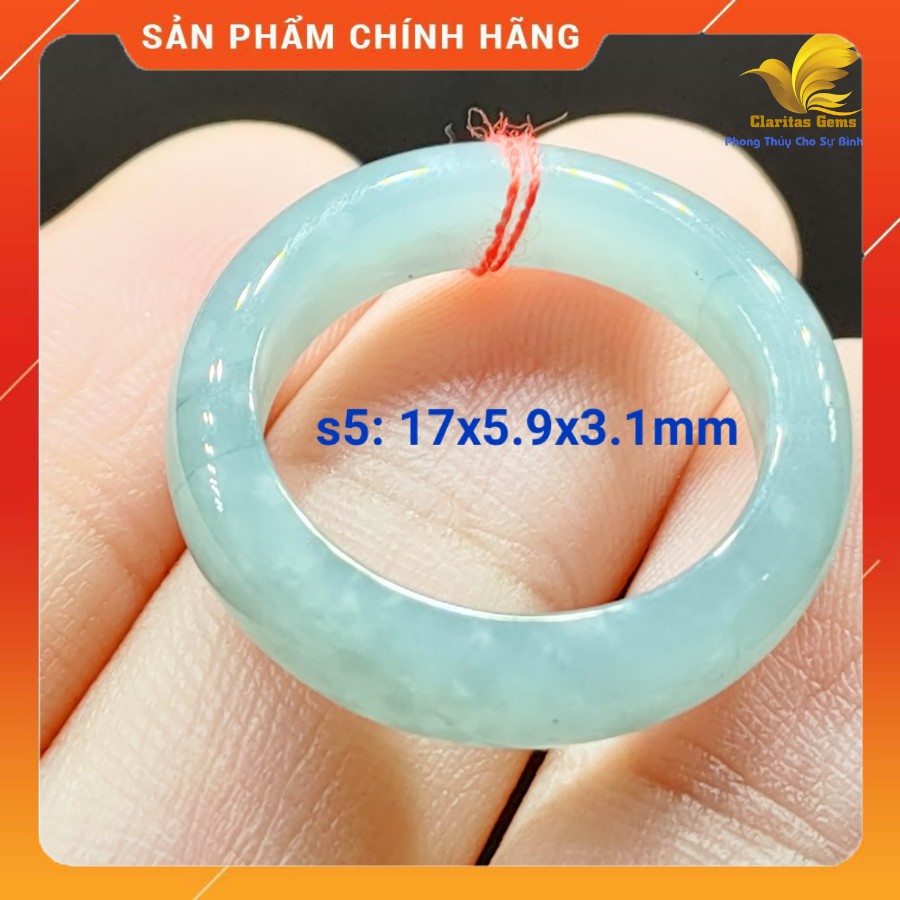 [ẢNH THẬT] PHONG THUY NHẪN NGOC NI 17MM CAM_THACH_ JADEITE LOẠI A KHONG_XU_LY