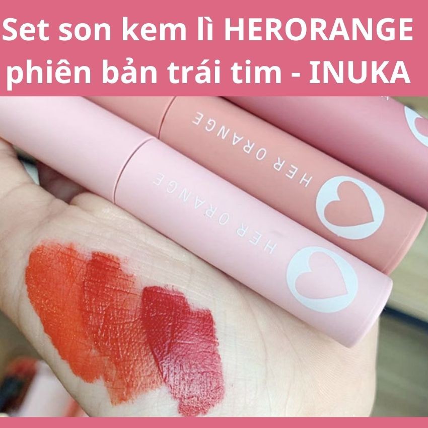 Son kem lì herorange tint chính hãng nội địa trung son dưỡng lên màu lâu trôi inuka.store.