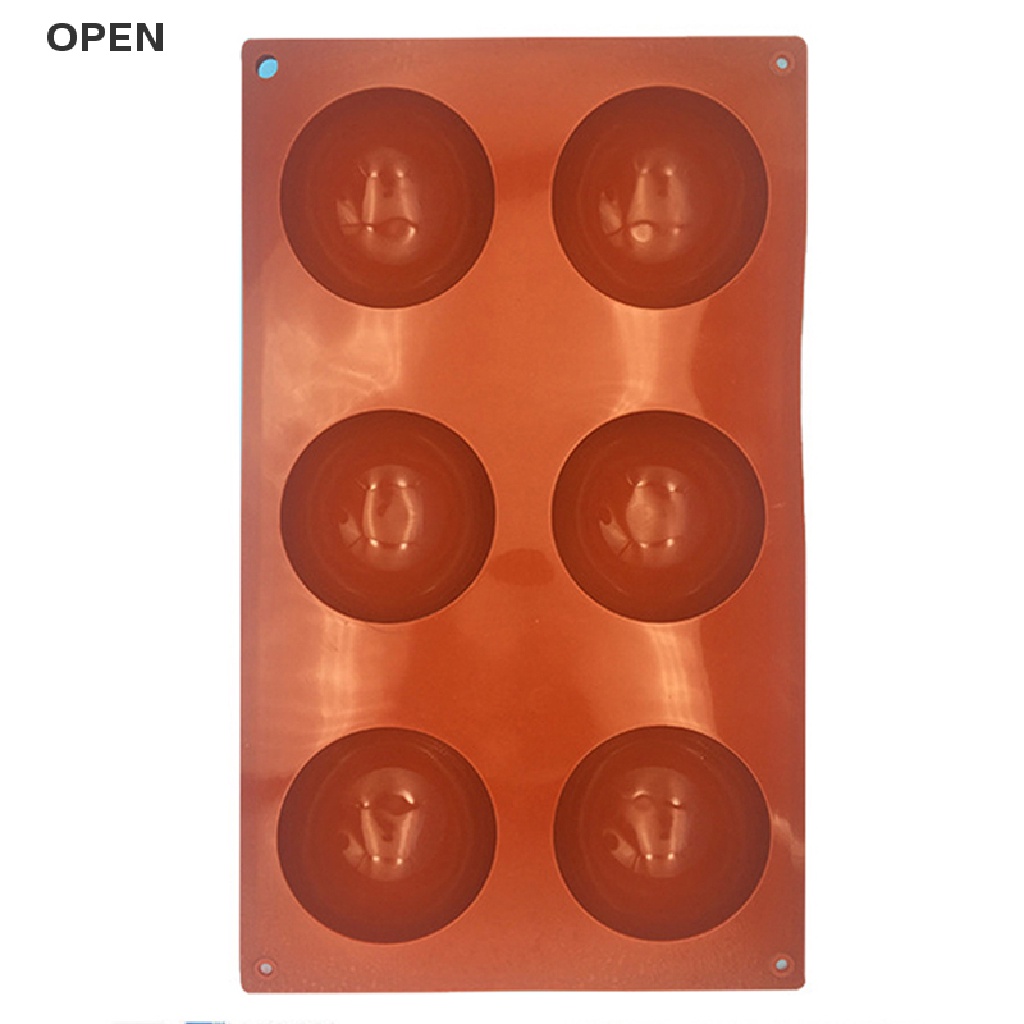 op Round Shape Cake Mold Brown Half Ball Sphere Silicone Chocolate Dessert Mould my