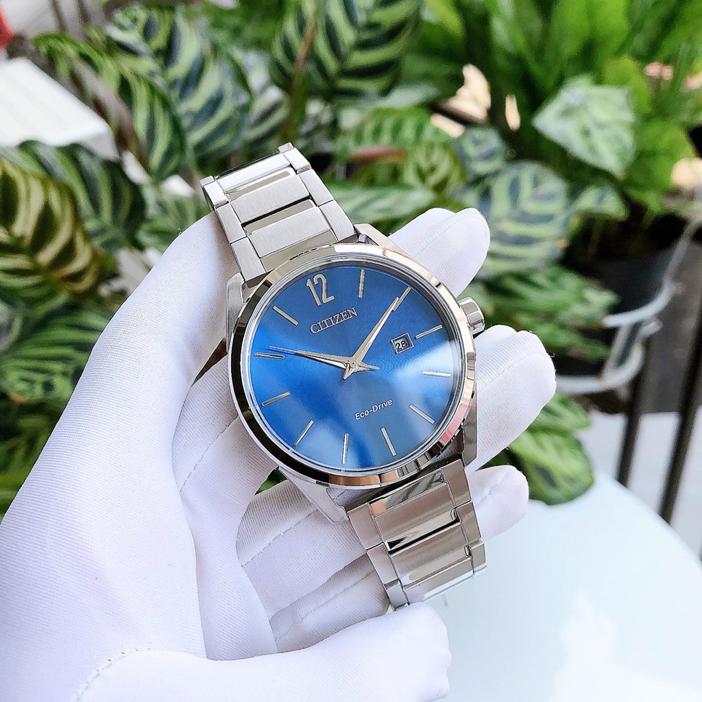 Đồng hồ Nam Citizen Eco-Drive BM7410-51L Mặt xanh dương,Lịch thứ ngày-Năng lượng ánh sáng-Dây kim loại cao cấp-Size 42mm