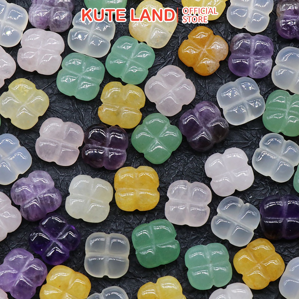 Đá Thanh Tẩy Cỏ 4 Lá Phong Thủy 13 MM Loại Đẹp Năng Lượng Tích Cực DA18