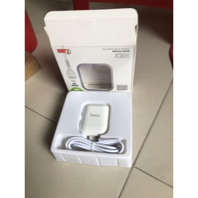 Bộ dây củ sạc nhanh 3.4 Hoco HK2 cổng Sam Sung / Iphone