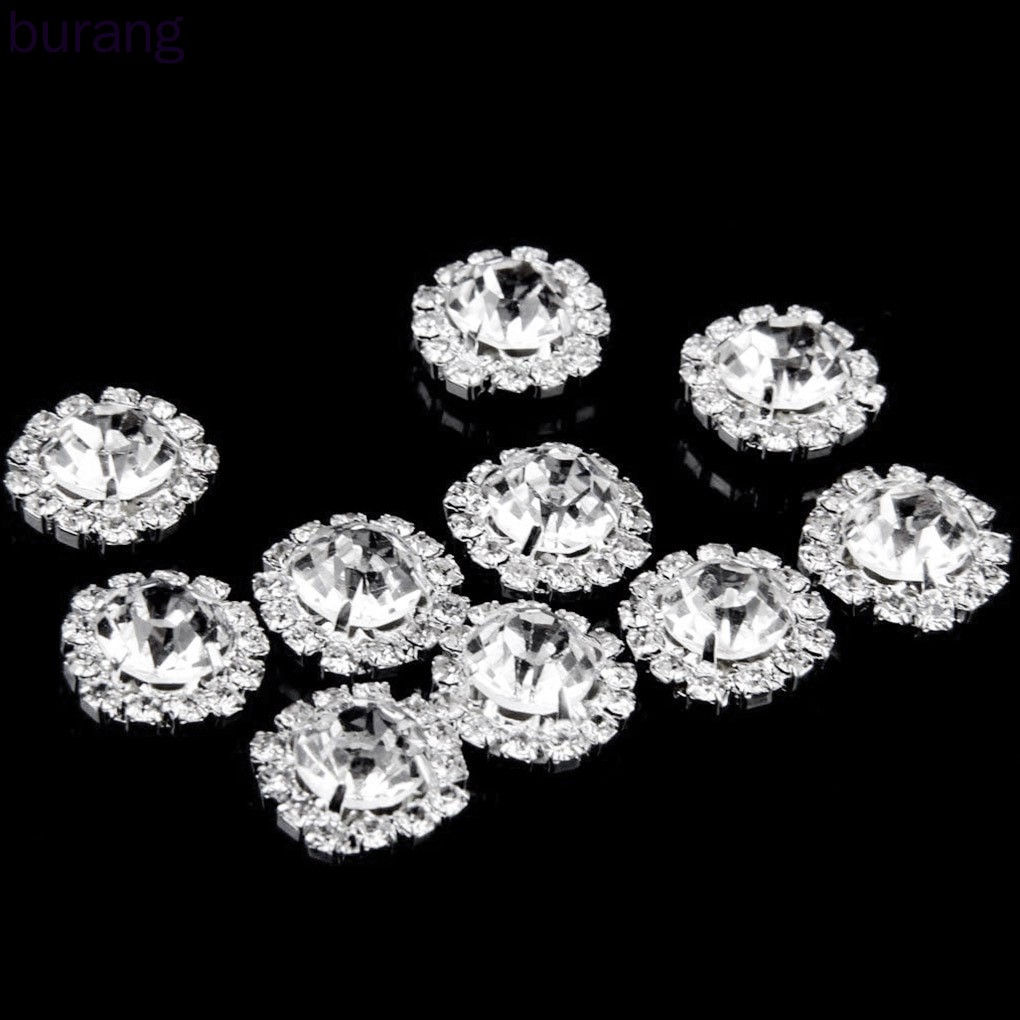 Set 10 cúc áo đính đá giả lấp lánh thời trang sang trọng