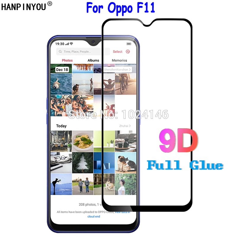 Miếng Dán Kính Cường Lực Full Màn 9D Cho Oppo F11 - Đen