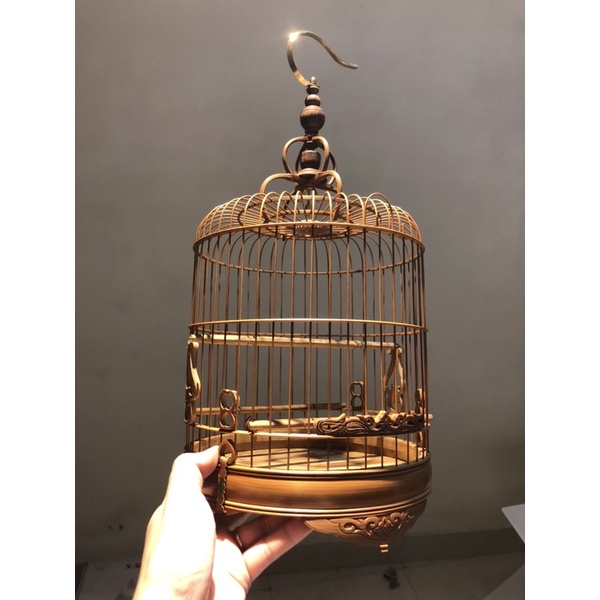 Lồng chim khuyên Kymisa, Lồng Hút Mật lùn đục hoa văn tầu trúc nâu full cật